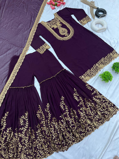 Sultana Sharara Purple