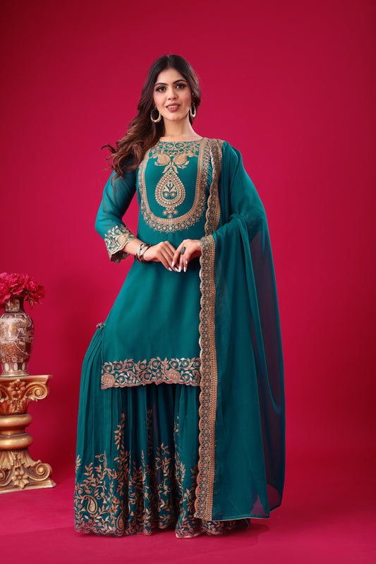 Sultana Sharara Blue