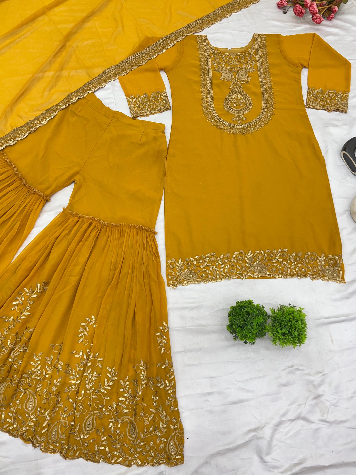 Sultana Sharara Yellow