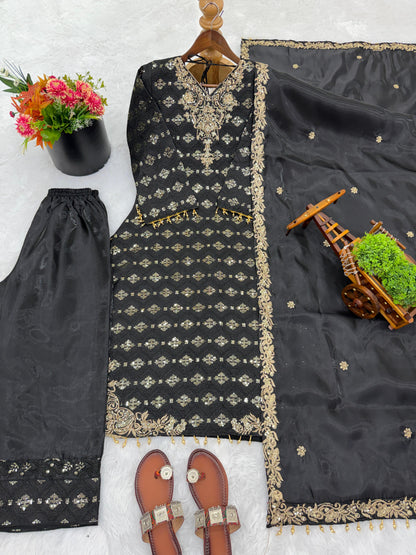 Shahi Sharara Black