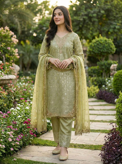 Shahi Sharara Green