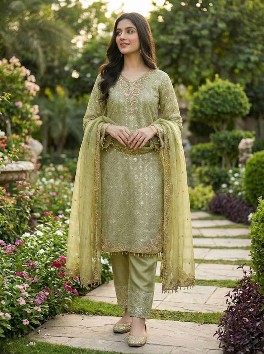 Shahi Sharara Green