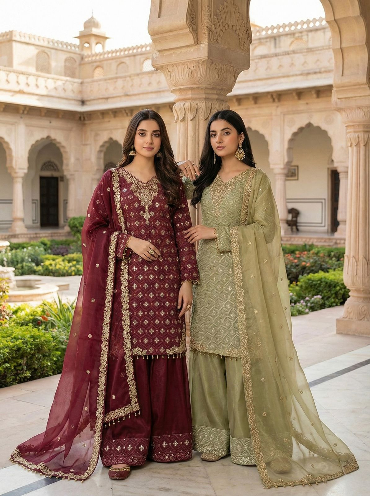 Shahi Sharara Purple