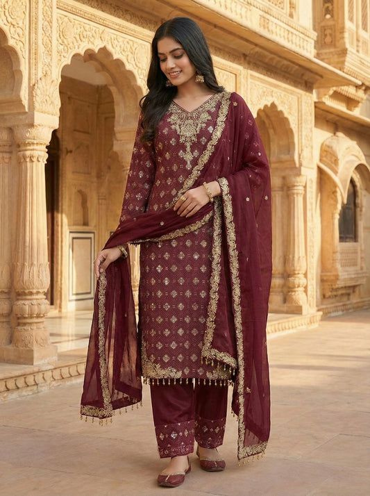 Shahi Sharara Purple