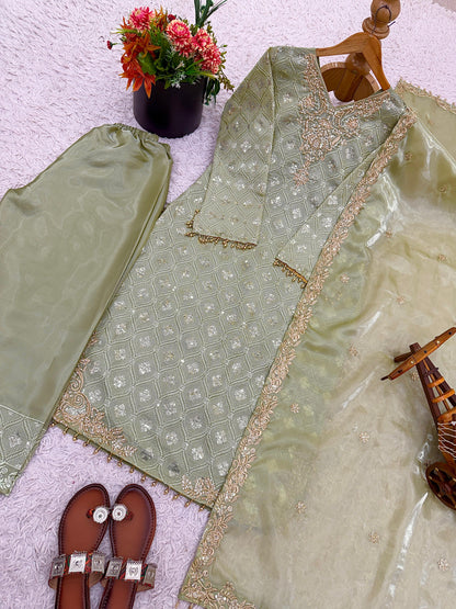 Shahi Sharara Green