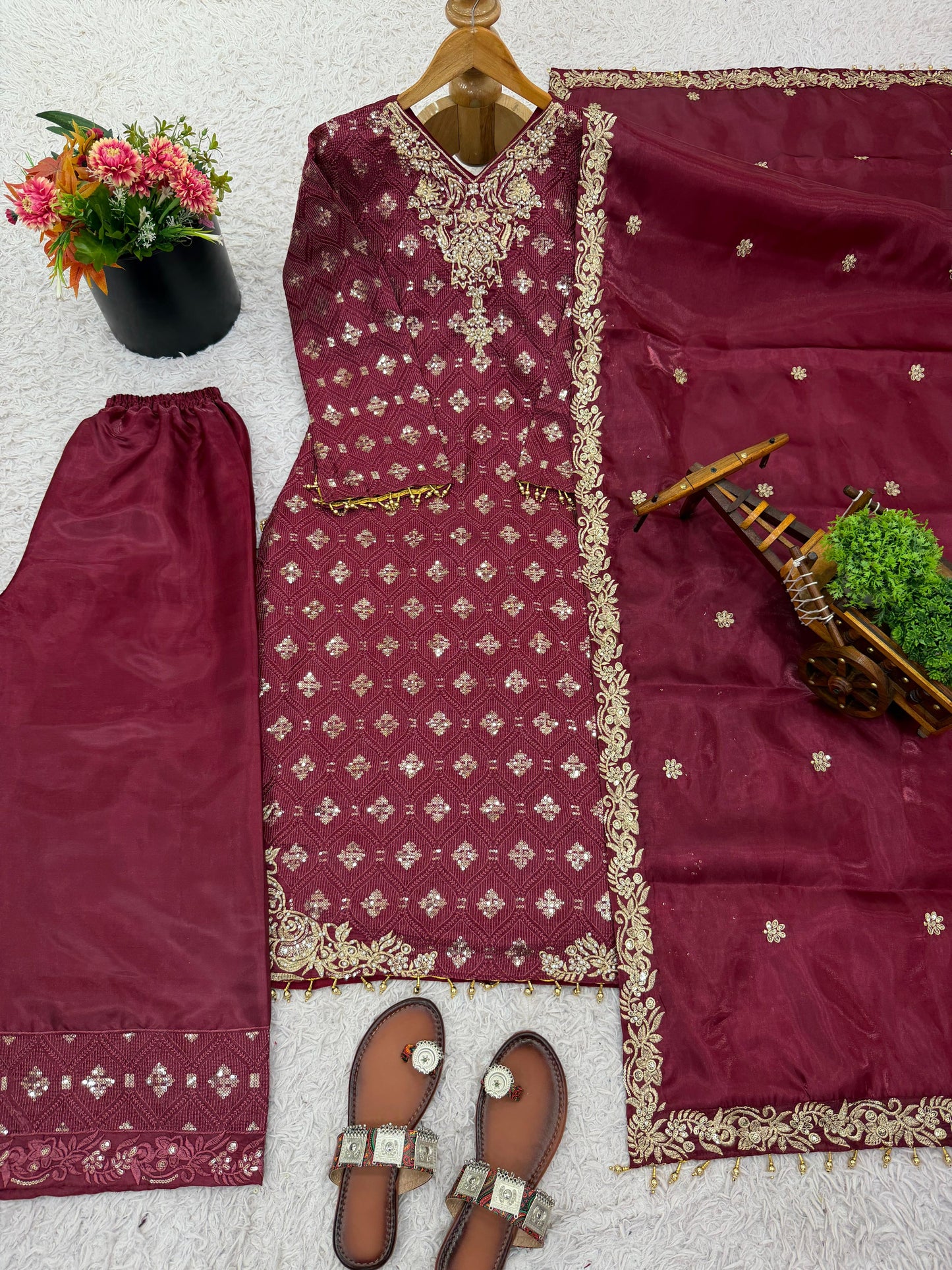 Shahi Sharara Purple