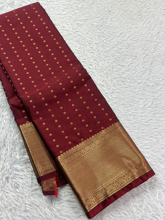 Maroon Semi Kanchipuram 08