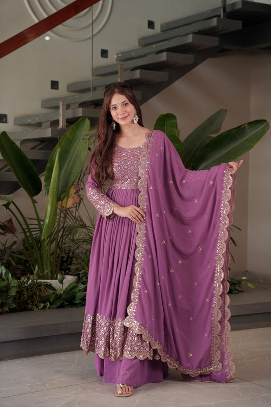 Chand Anarkali Purple