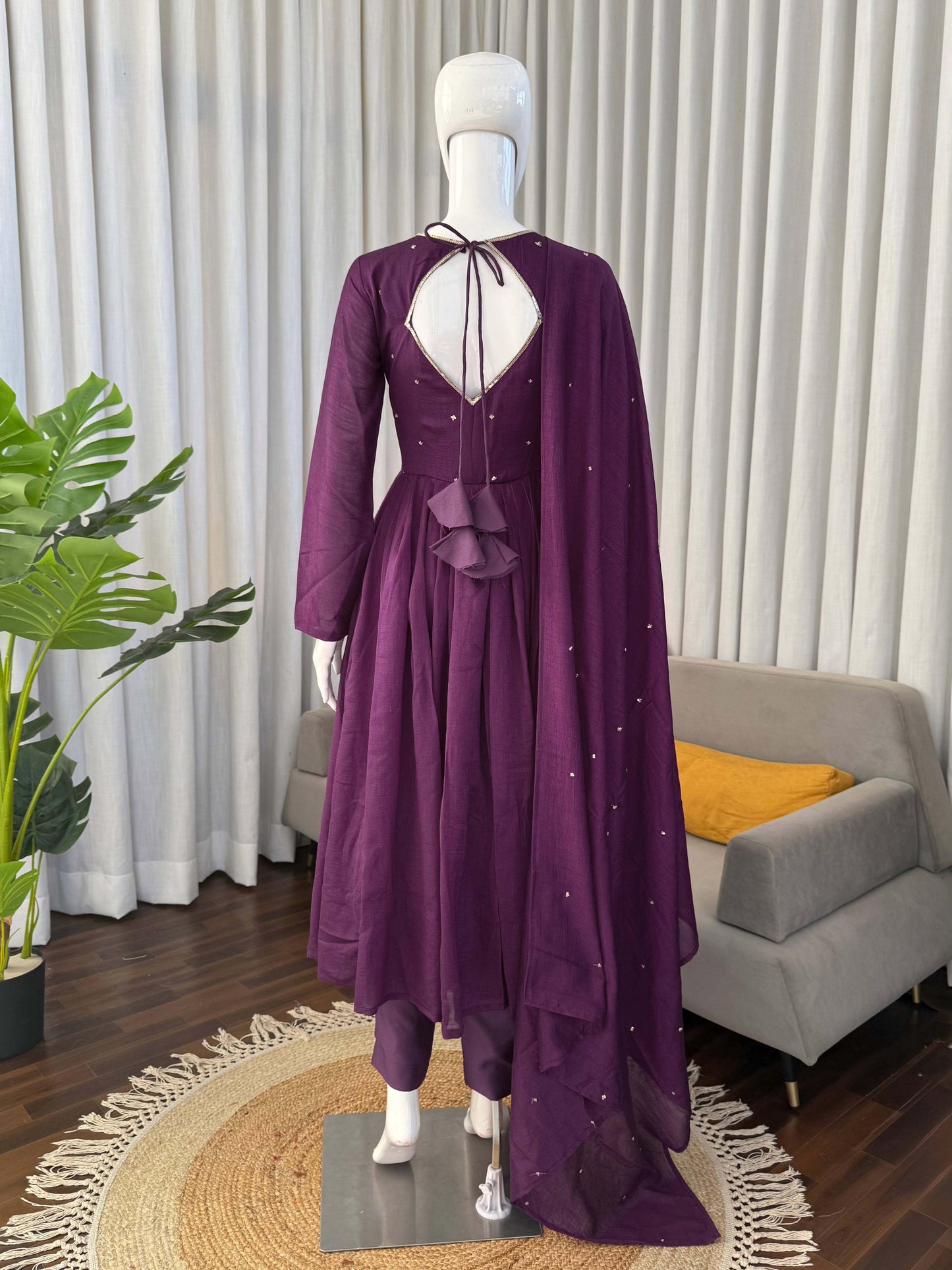 Malika Anarkali Purple