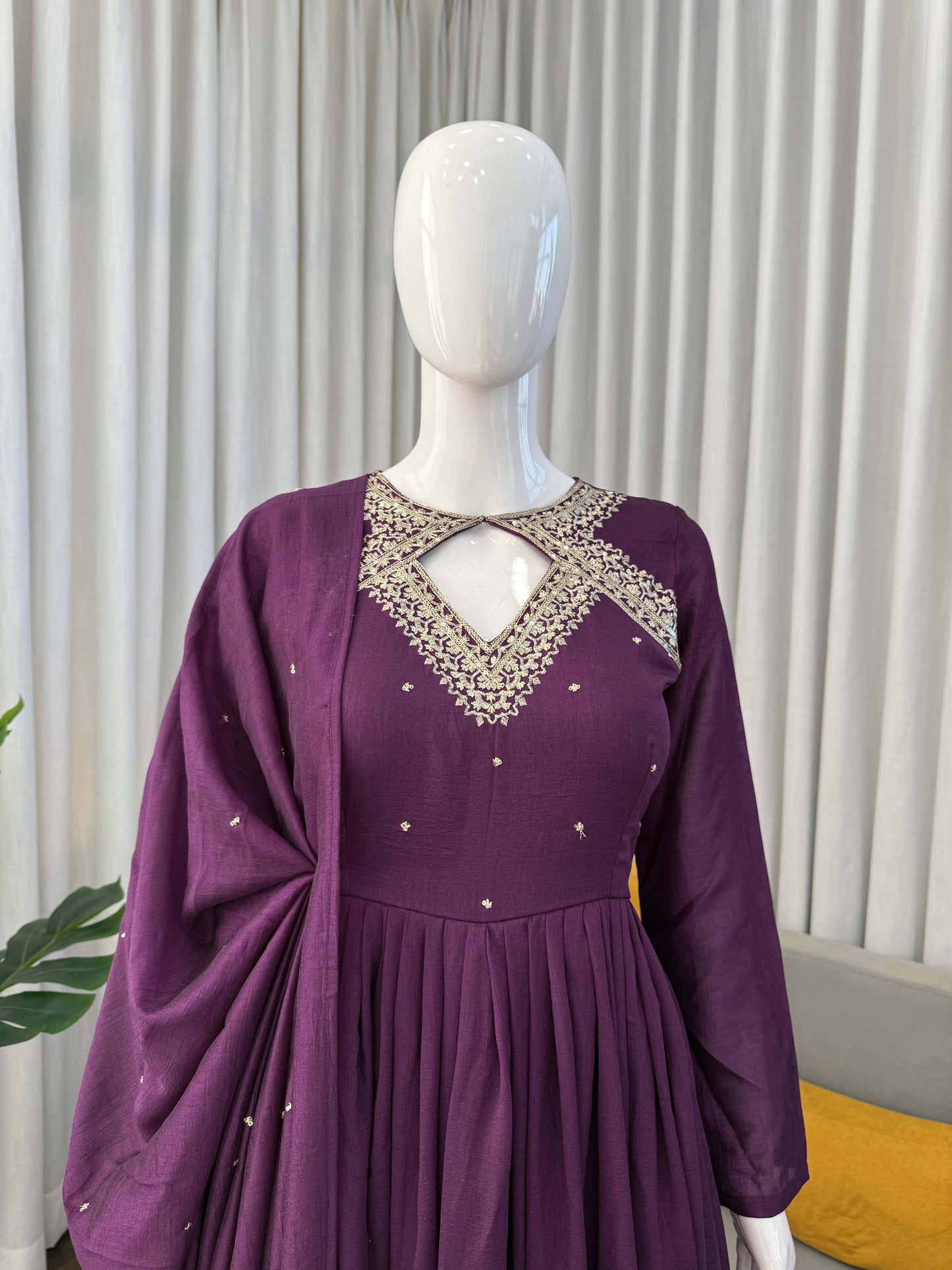 Malika Anarkali Purple
