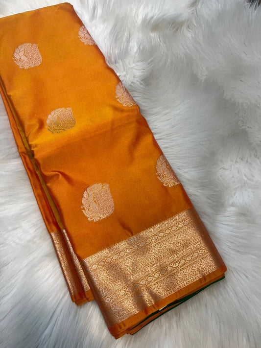 Orange Semi Kanchipuram 12