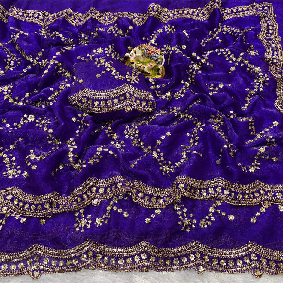 Kaveri Party Saree Violet