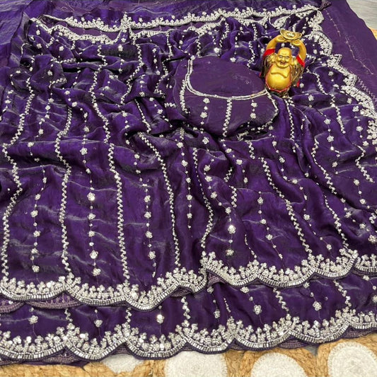 Vennila Party Saree Purple