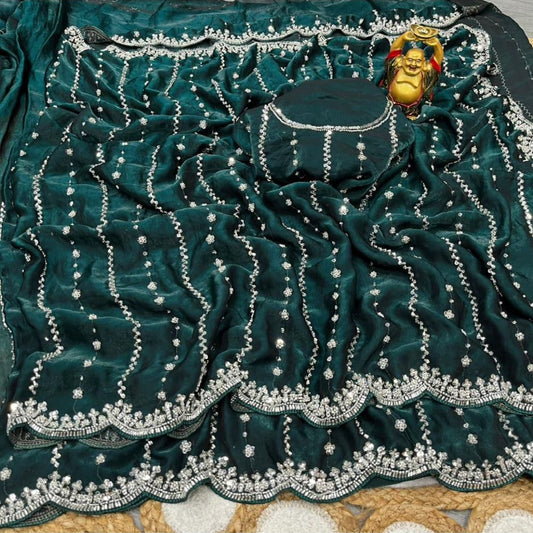 Vennila Party Saree Turquoise