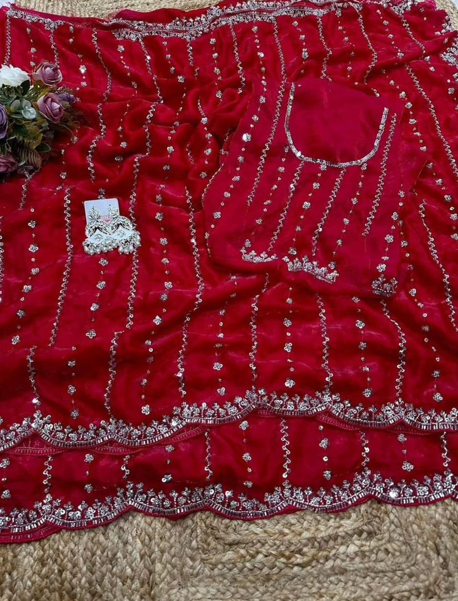 Vennila Party Saree Pink