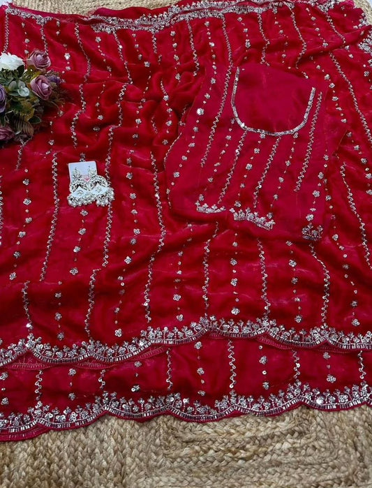 Vennila Party Saree Pink