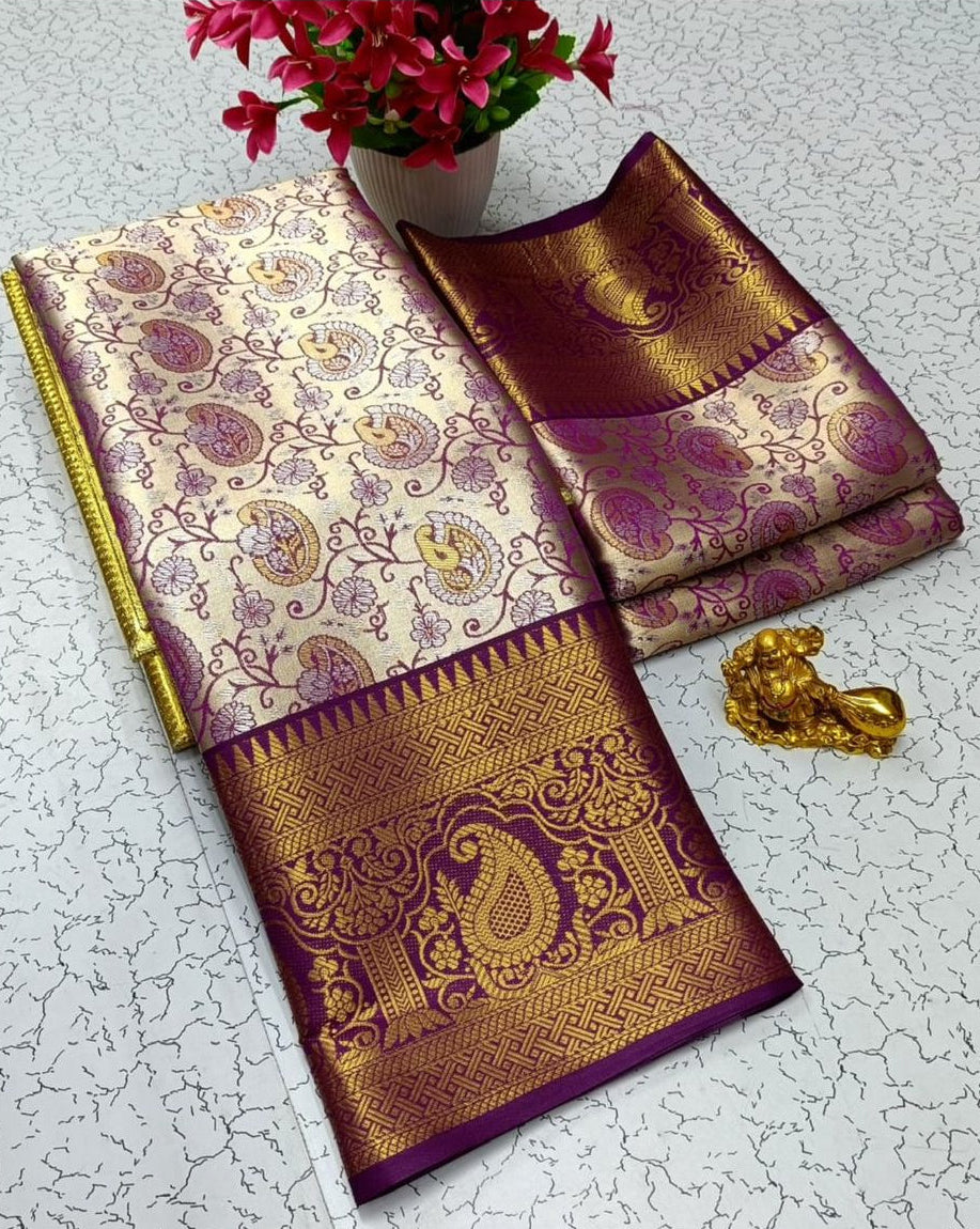 Silk Saree Purple 33