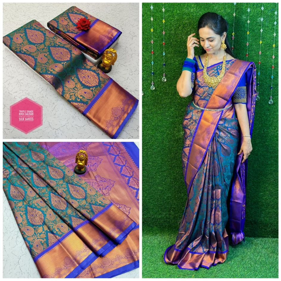 Silk Saree Blue 47