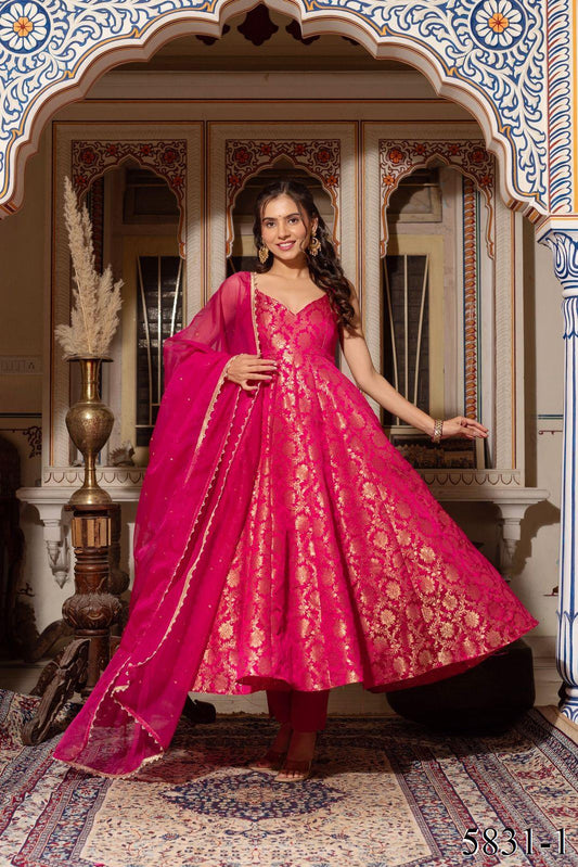 Tara Anarkali Red