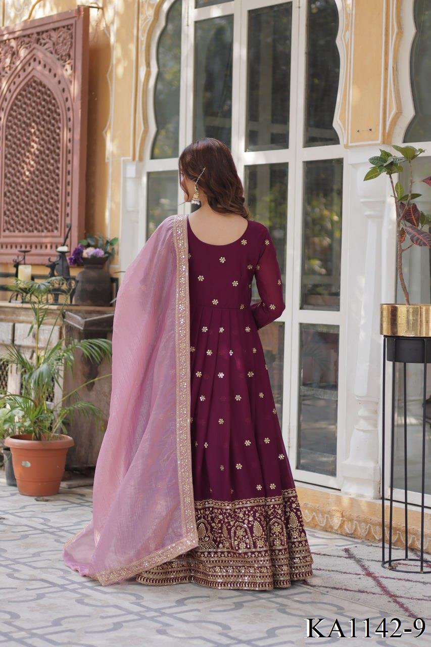 Shanika Anarkali Purple