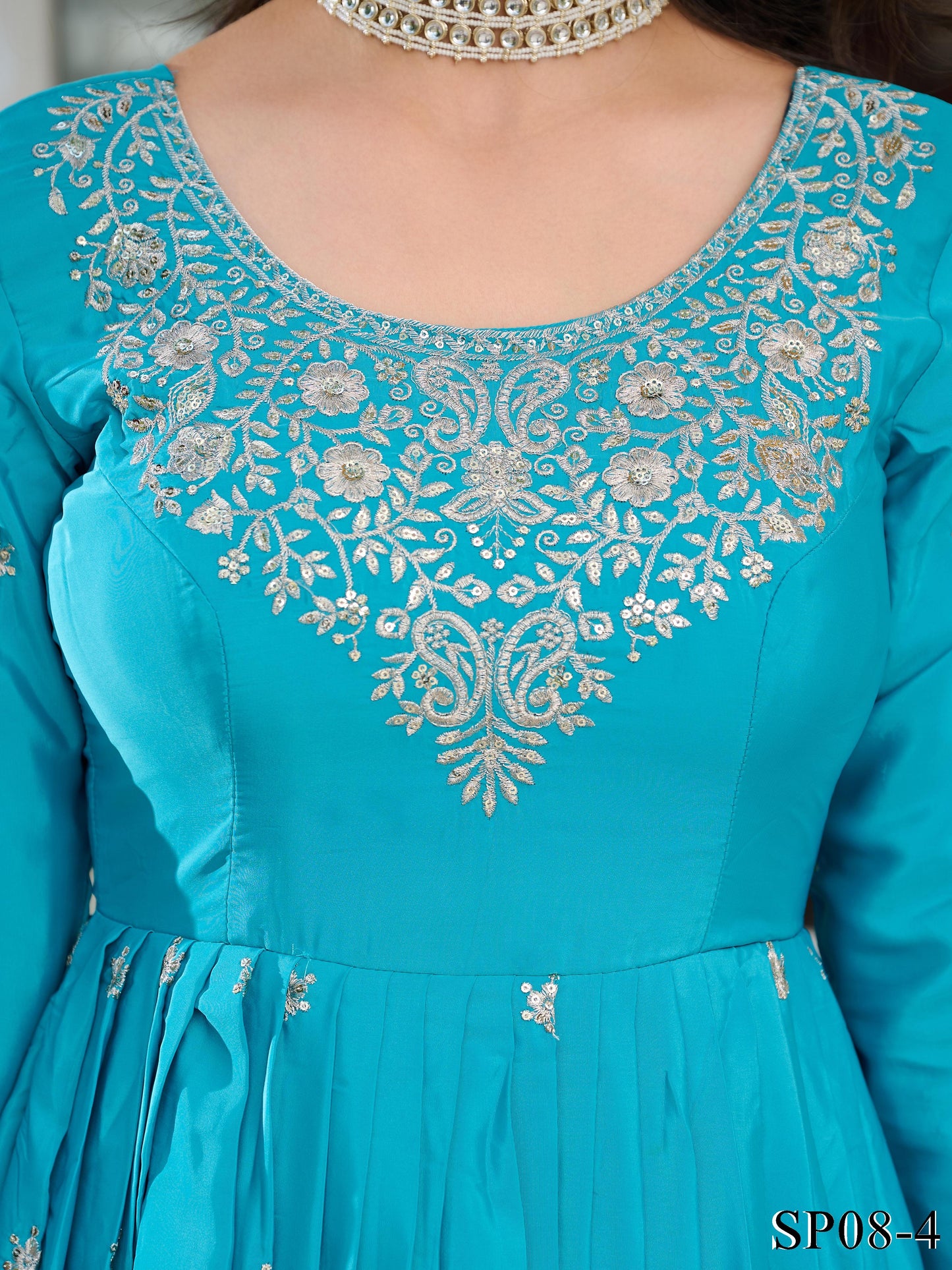 Vira Anarkali Skyblue