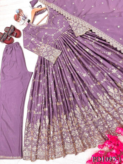 Lina Anarkali Purple
