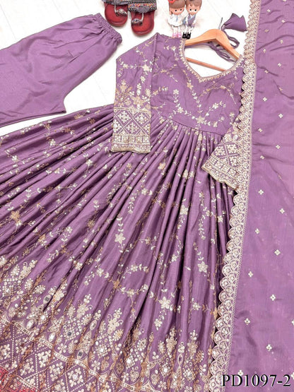 Lina Anarkali Purple