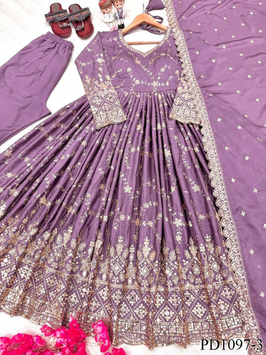 Lina Anarkali Purple