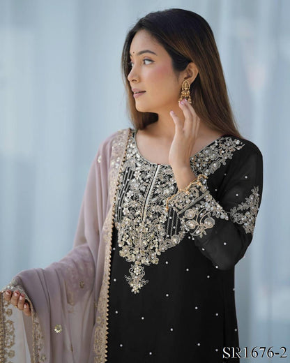 Azaan Gharara/Sharara Black