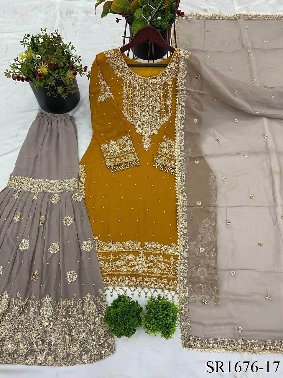 Azaan Gharara/Sharara Yellow