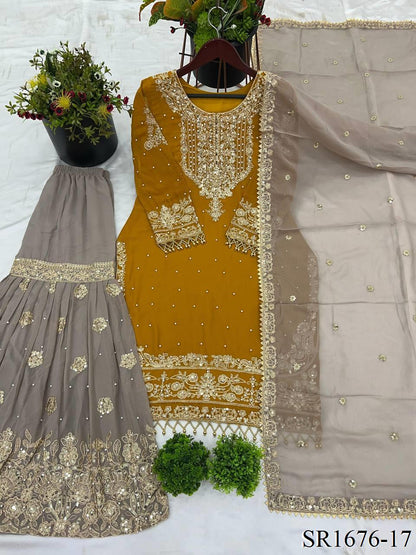 Azaan Gharara/Sharara Yellow