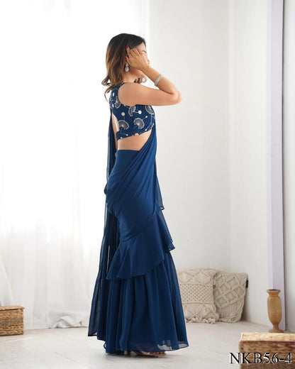 Diya Sharara Saree