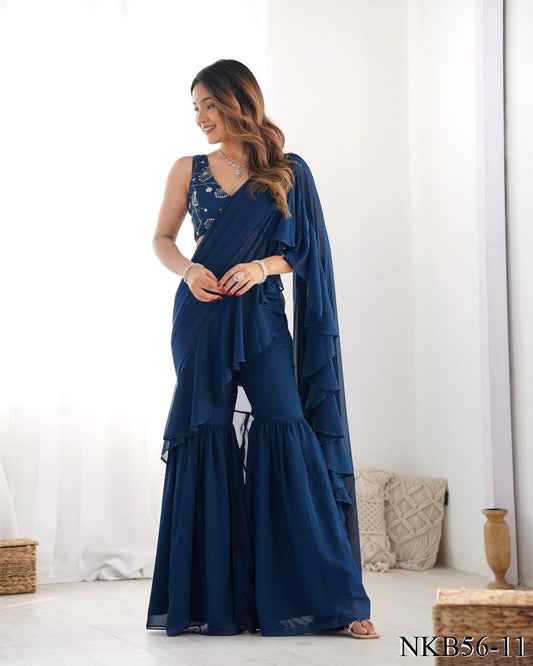 Diya Sharara Saree