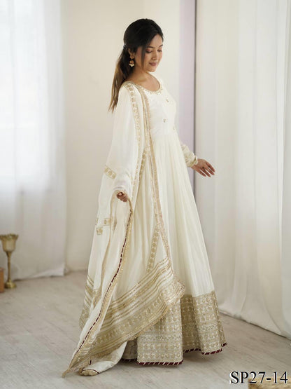 Zoya Anarkali White