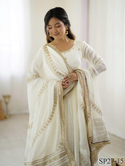 Zoya Anarkali White