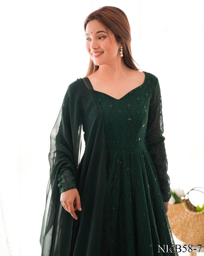 Sana Anarkali Green
