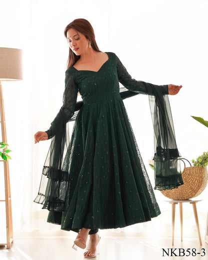 Sana Anarkali Green