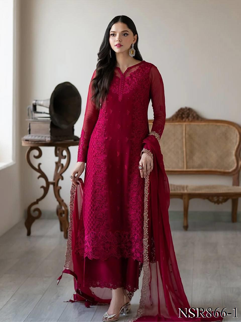 Niva Anarkali Red