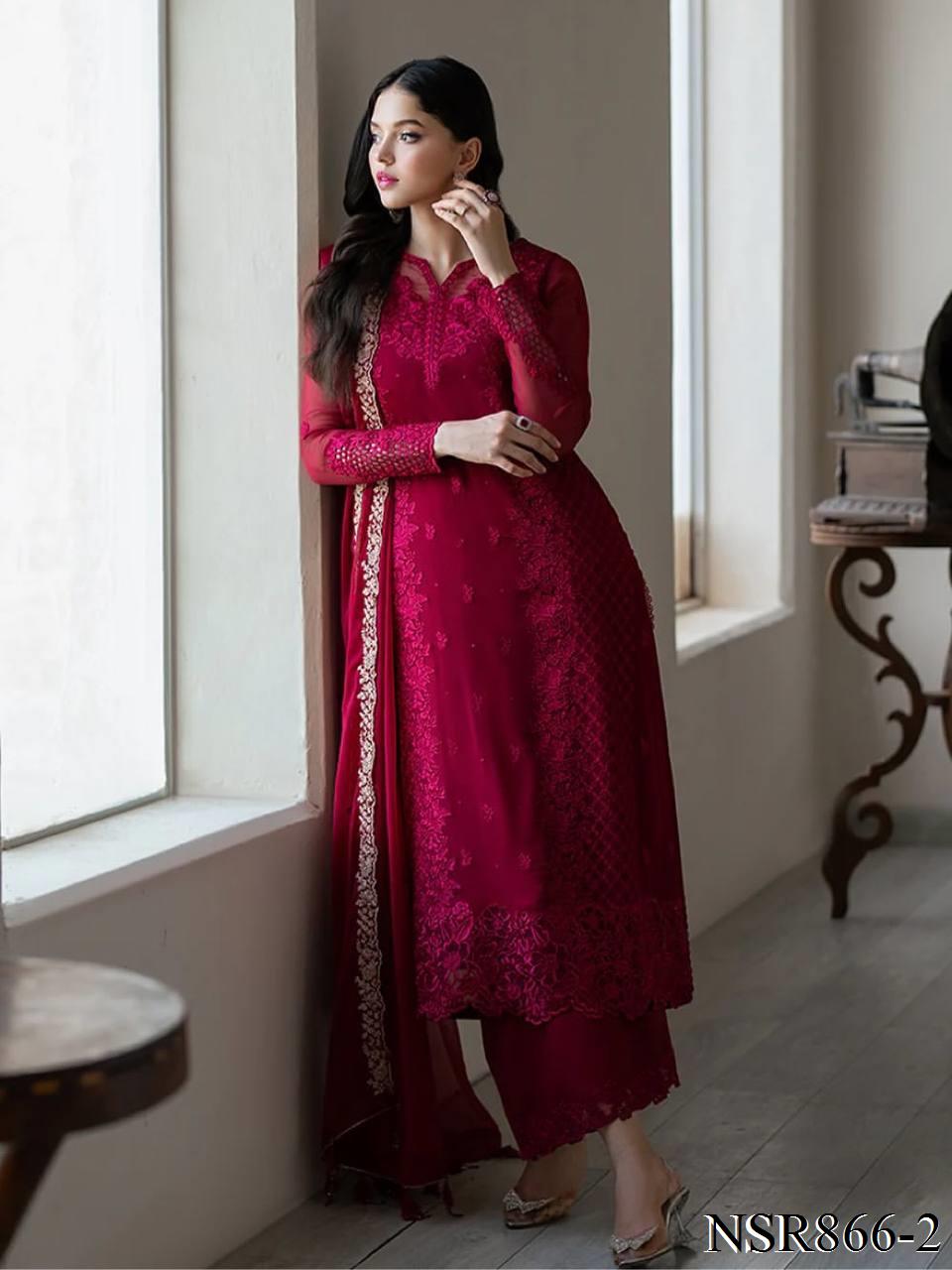 Niva Anarkali Red