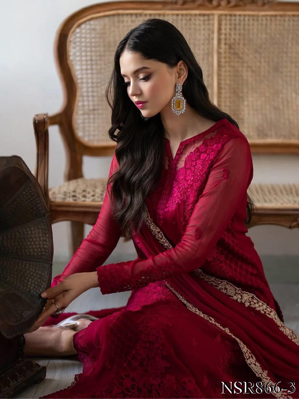 Niva Anarkali Red