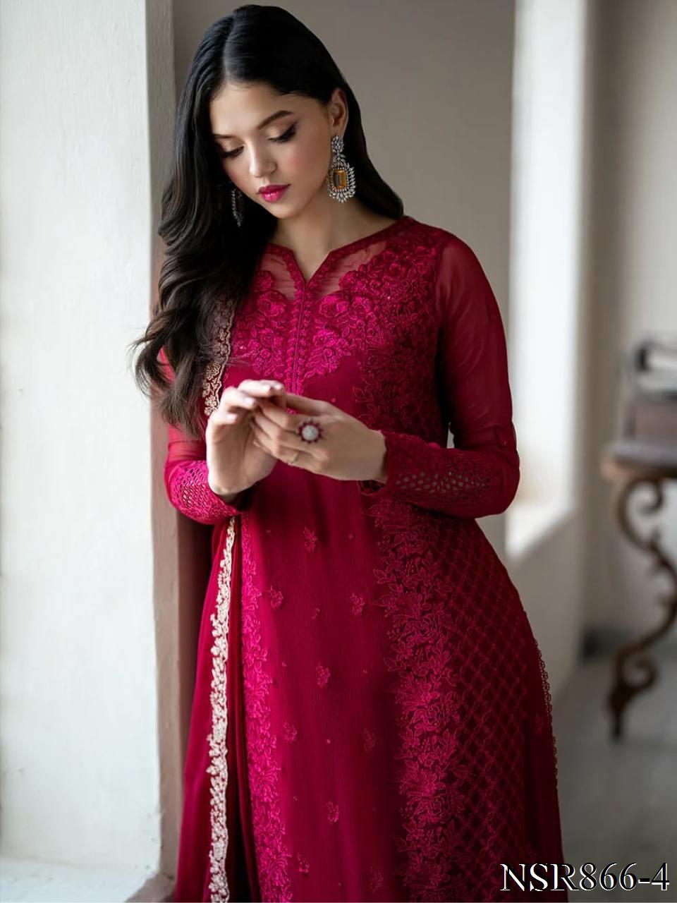 Niva Anarkali Red