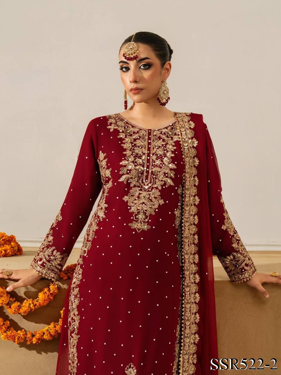 Leya Gharara/Sharara Red