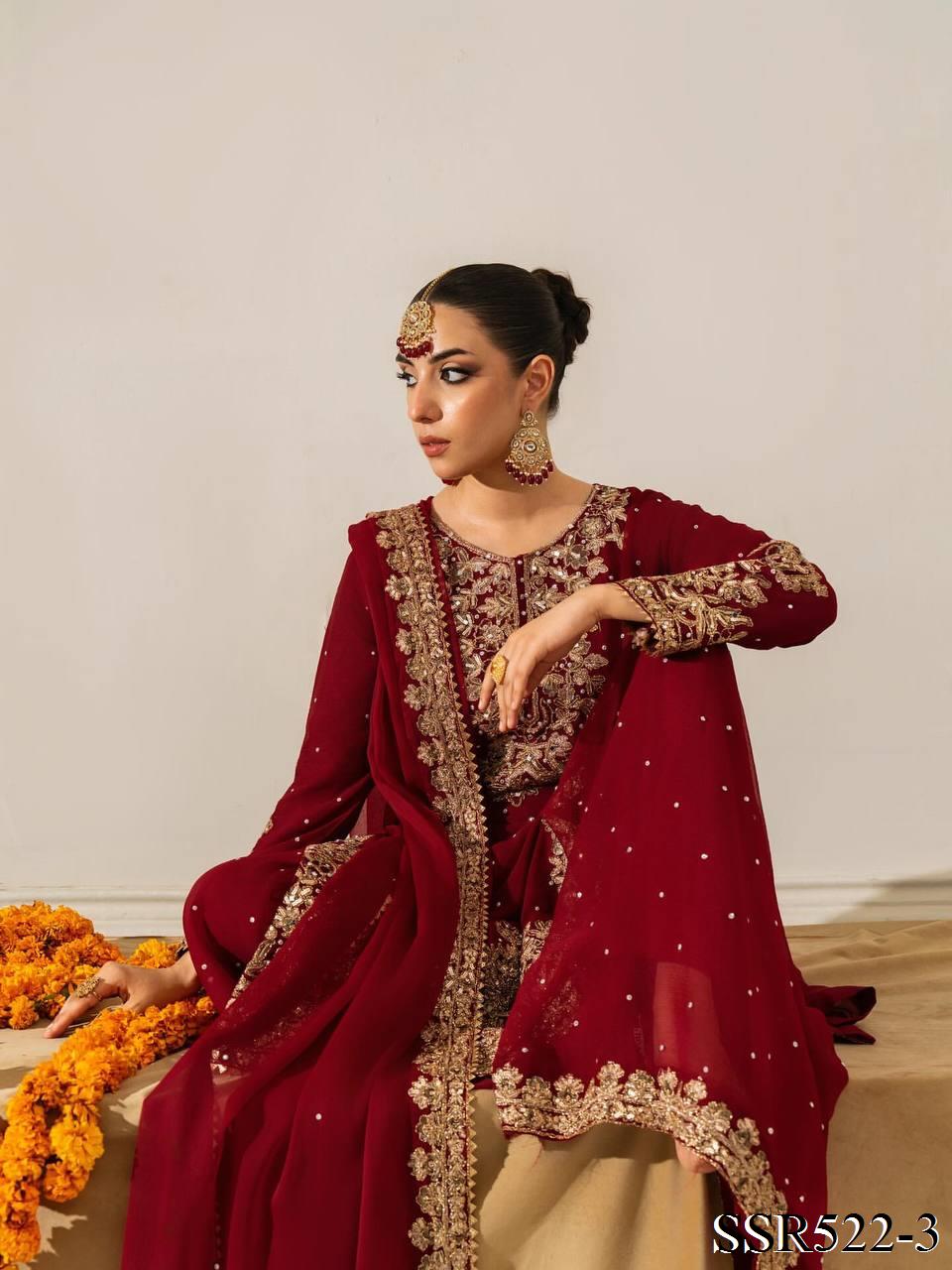 Leya Gharara/Sharara Red