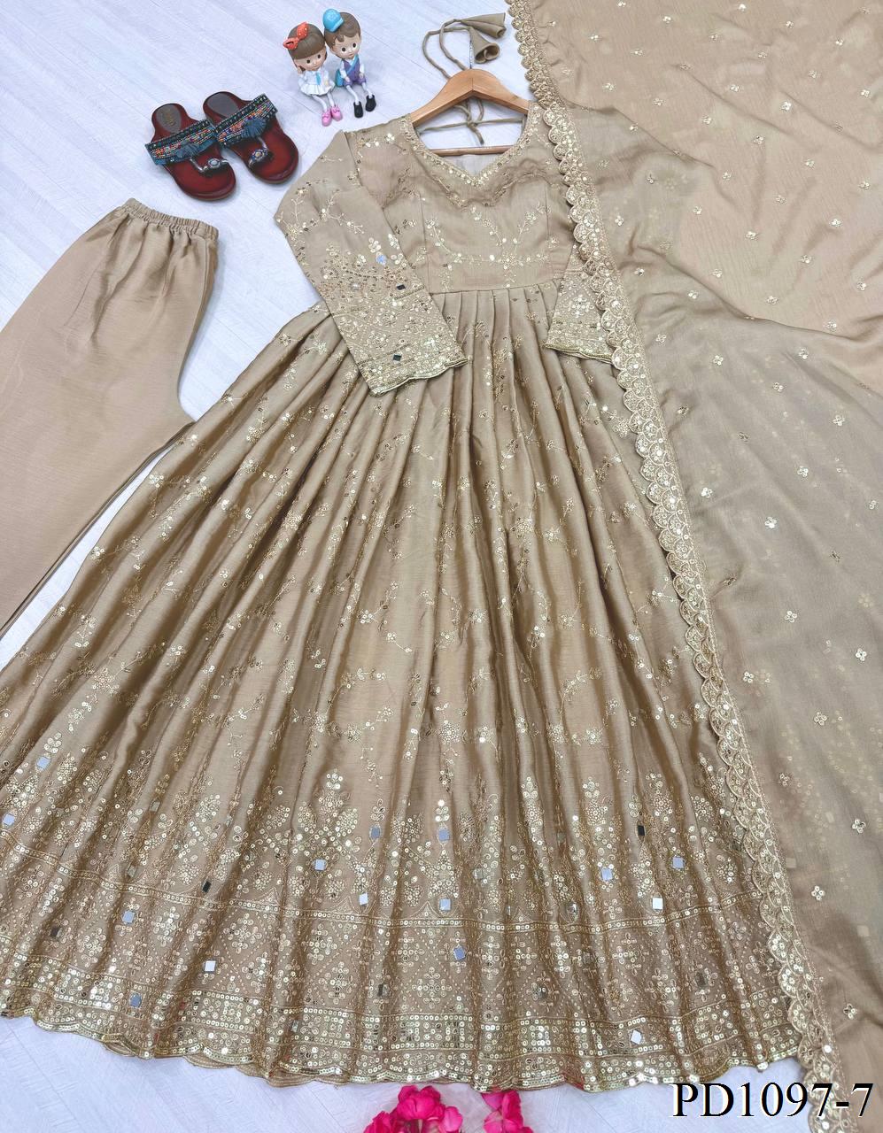 Lina Anarkali Cream