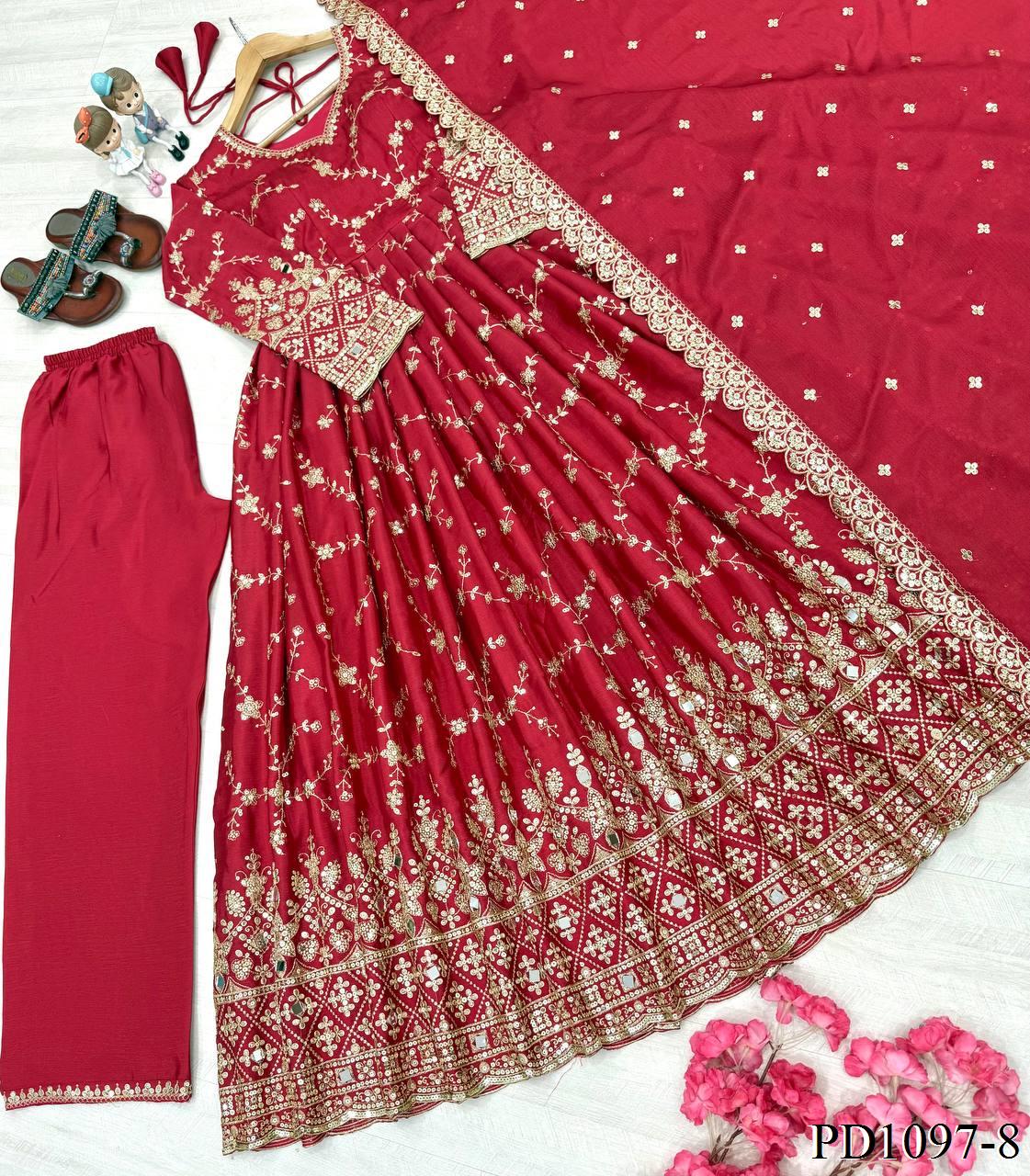 Lina Anarkali Red
