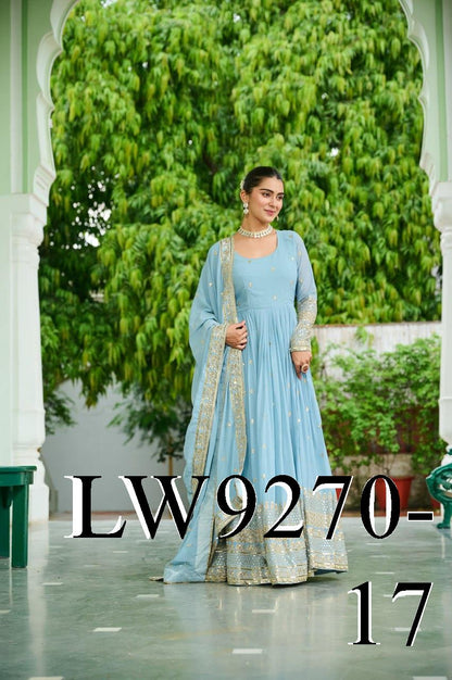 Mira Anarkali Sky Blue