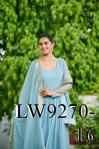 Mira Anarkali Sky Blue