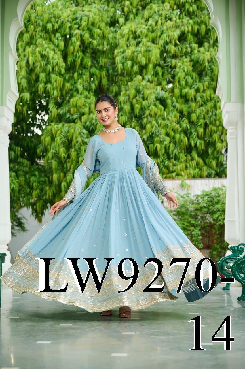 Mira Anarkali Sky Blue