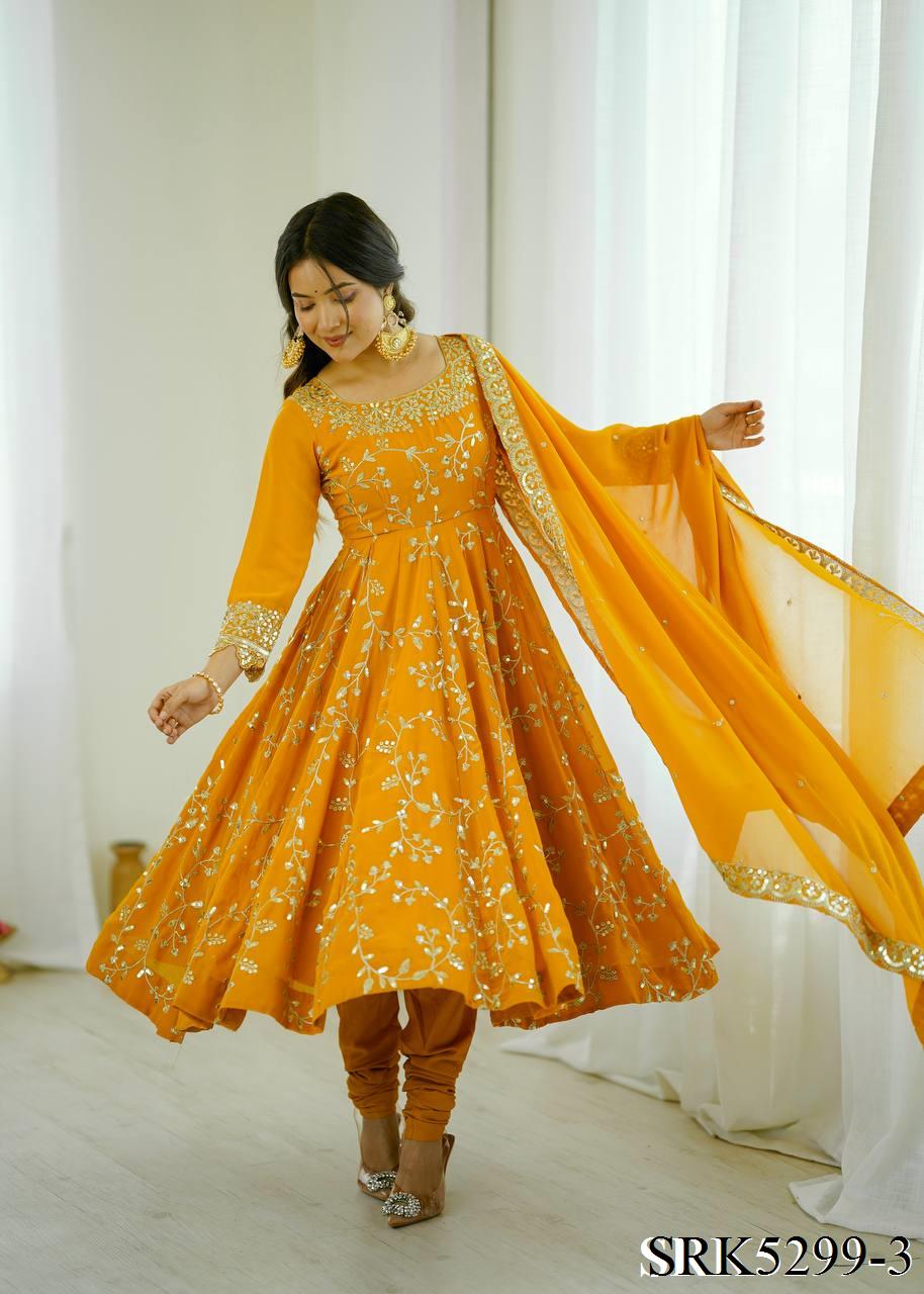 Shariska Anarkali Yellow