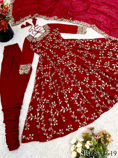 Shariska Anarkali Red